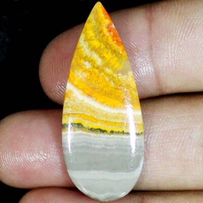Bumble Bee Jasper Pear Cabochon 25.00 Ct 17X43X4mm Natural Jasper Gemstone BC-12