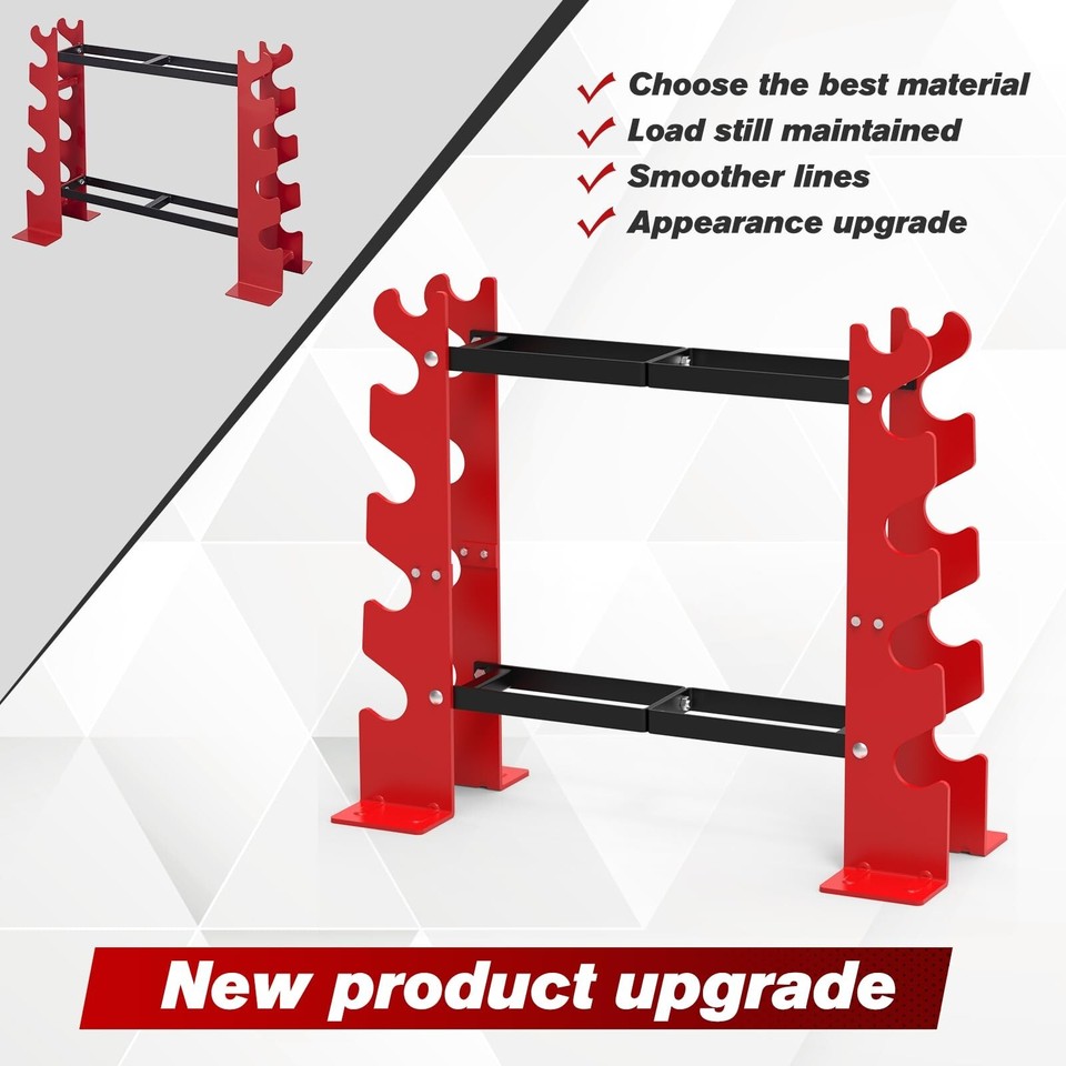 Compact Dumbbell Rack Free Hand Weights Stand Only for Home Gym Fitness