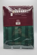 Holiday Style Fabric Tablecloth Green Stripes 52" X 70" 100 Polyester NEW