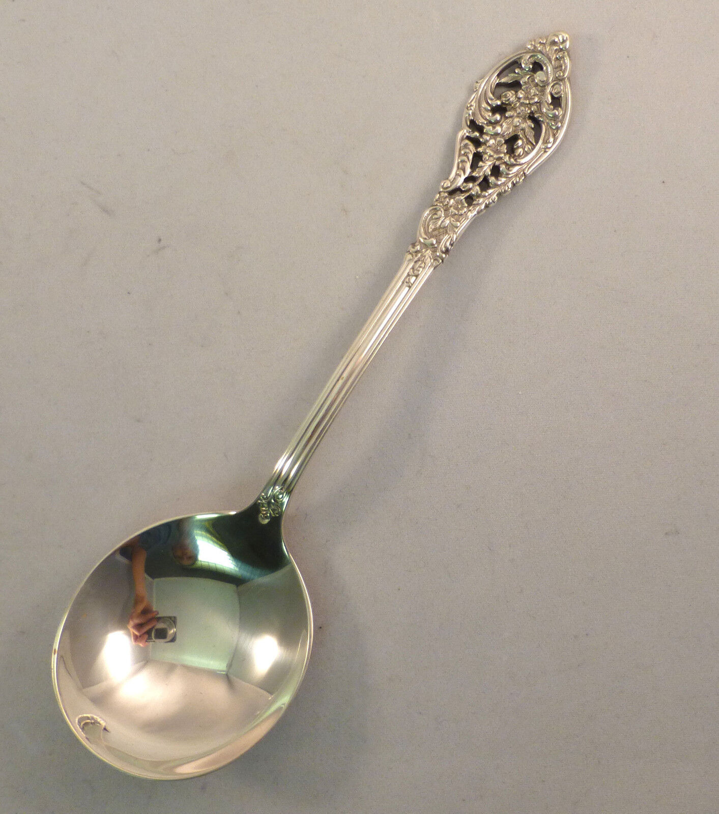 Florentine Lace-Reed & Barton Sterling Cream Soup Spoon(s) W/ Round Bowl
