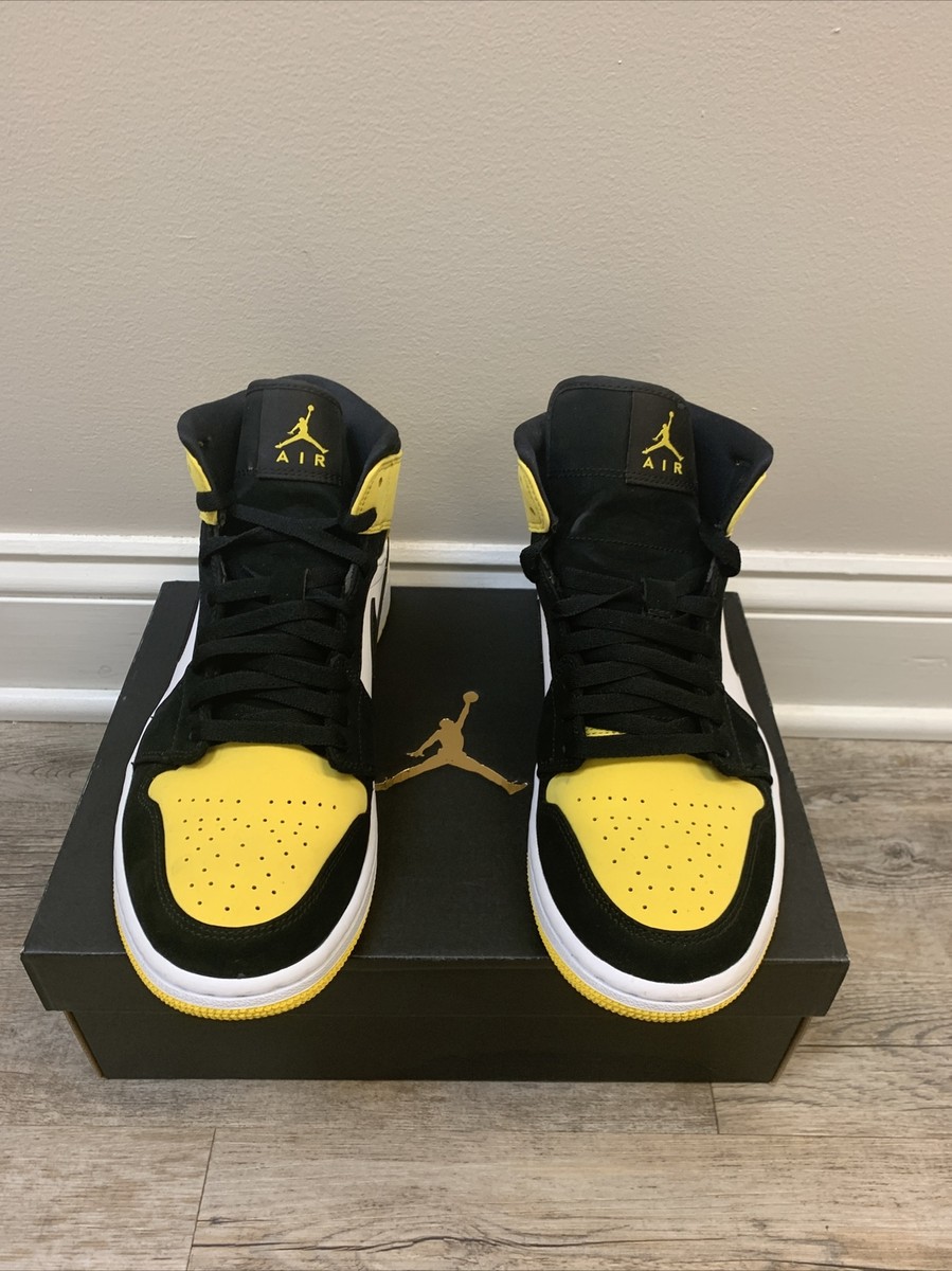 Jordan 1 Mid Yellow Toe Black Size 8.5 (Preowned) | eBay