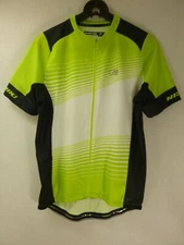 Nishiki pro cycling Jersey uni MD NWOT lime punch italy full zip M servierene