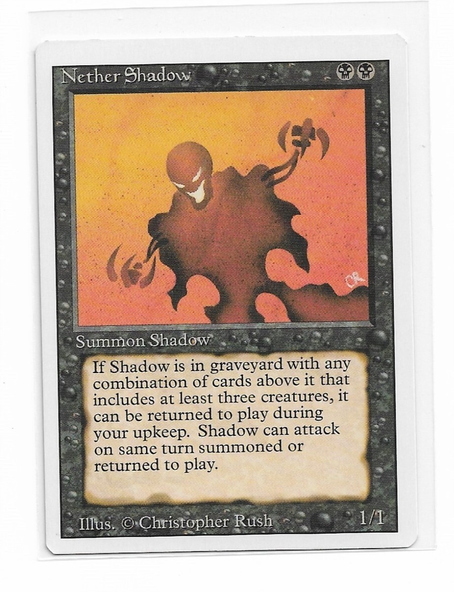 shadow cards mtg Magic the Gathering ~ MTG ~ 1x Nether Shadow ~ 3rd Edition ~ HP ~ REVISED