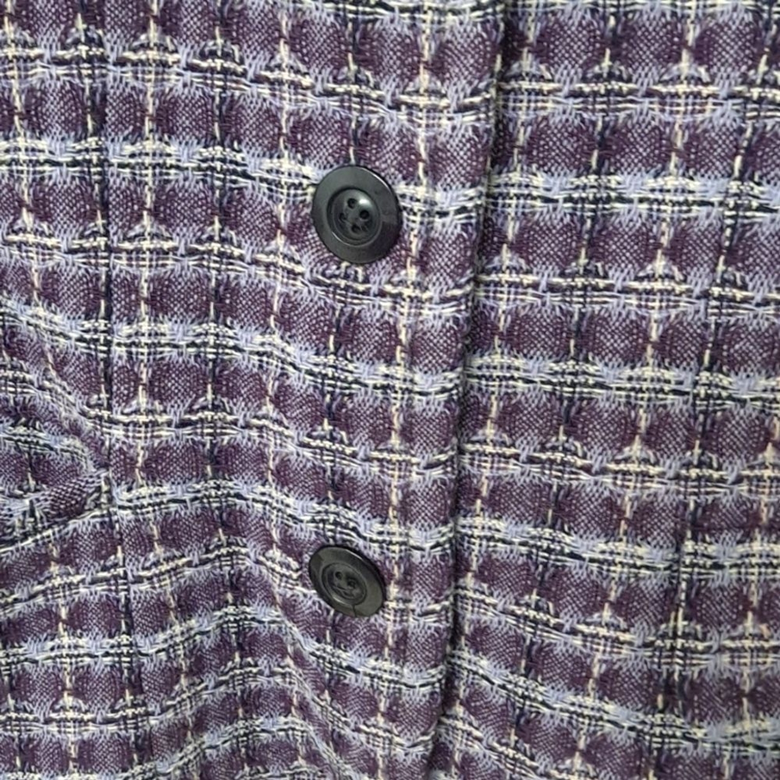 Pendleton Purple Plaid Button Front Academia 100%… - image 5