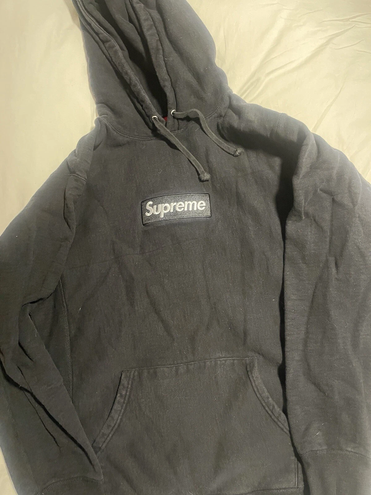 SUPREME New York Black Box Logo Hoodie Fw16 XL