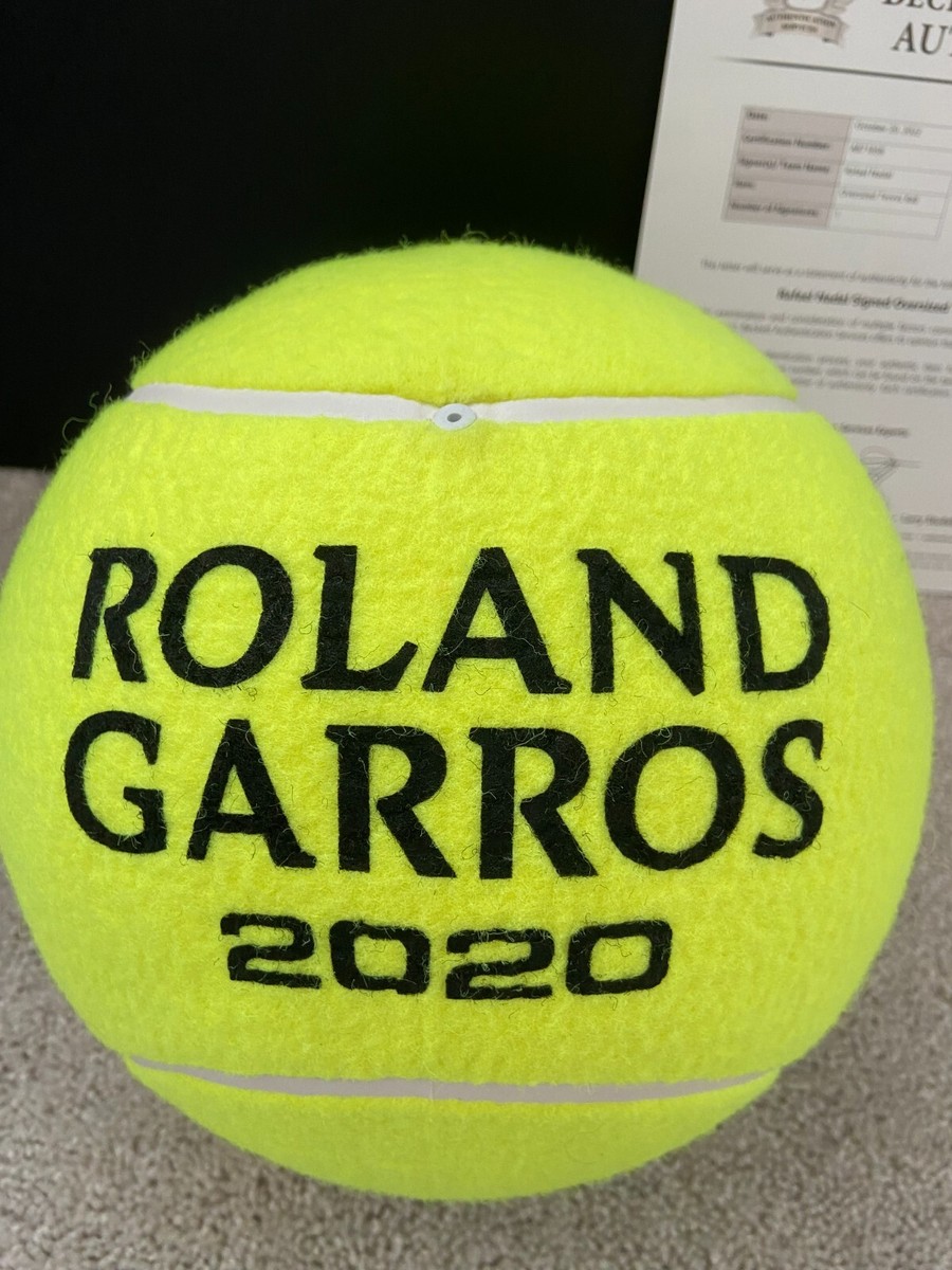 RAFAEL NADAL RAFA SIGNED JUMBO TENNIS BALL FRENCH OPEN