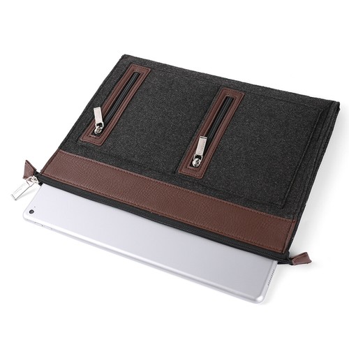 For iPad 9.7 / iPad Pro 11 Brown Faux Leather Tablet Sleeve Case Laptop Handbag - Picture 5 of 6