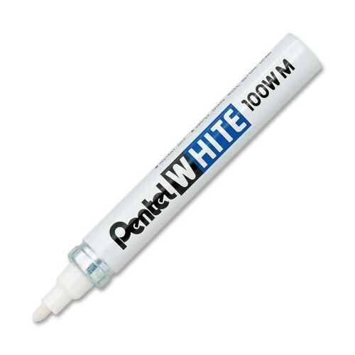 Pentel Felt Tip White Marker - PENX100WM