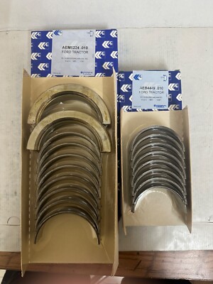 AE AEM 5224 .010 & AEB 4449 .010 Main & Con BEARINGS FOR Ford tractor 6y 7a 444