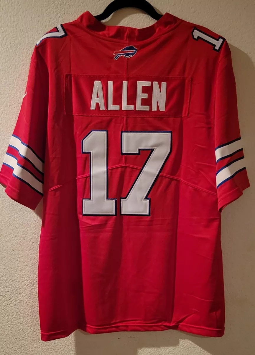 NEW! NIKE On Field BUFFALO BILLS Alternate Jersey JOSH ALLEN #17 Men 3XL Red NFL