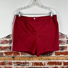 Vintage Jantzen Swim Shorts Mens Size 40 Red Elastic Waist Lined Swimwear 80s