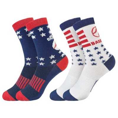 BleSky Baseball Socks for Youth Boys Sports One Size, Blue 