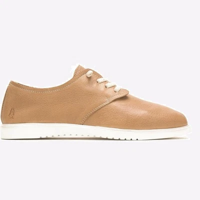 Hush Puppies Chaussures De Ville En Cuir Pour Femmes Casual À Lacets Tan - Photo 1/4