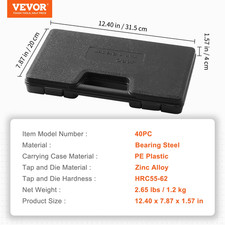 Tap and Die Set 40Pcs 60Pcs 80Pcs 110/116Pcs Metric SAE Standard Bearing Steel T