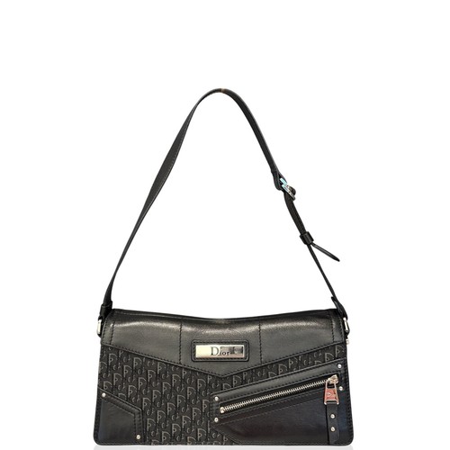 Dior Handbag Grey Black Calfskin Trotter (ra043026a0)