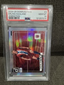 2024 Panini Donruss Erling Haaland Animation Pop 2 Case Hit PSA 10