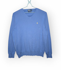 Polo Ralph Lauren Jumper V Neck Mens Size 2XLT Tall VGC Pima Cotton Classic Logo