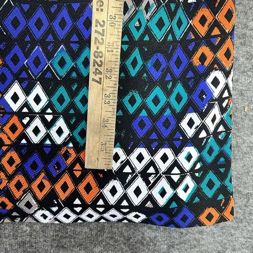 Nine West Lapis Spice Multi Geo Print Boatneck A-Line Stretch Knit Dress Sz 14 - Picture 6 of 7