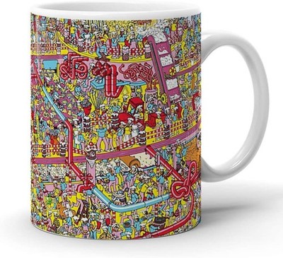 Where's Waldo Interactive Coffee Mug - Fun ''Find Waldo'' Hidden Object Cup 11oz