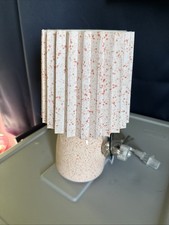 Speckled Ceramic Table Lamp with Pleated Shade 10 inches tall