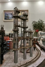 Ho 1/87 Chemical Plant Distillation Tower Model Three Connected Building Models