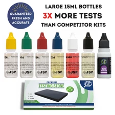 GOLD SILVER Jewelry Acid Tester Kit 9k 10k 14k 18k 22k Platinum Stone Testing
