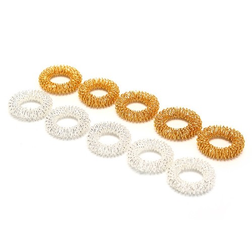 5Pcs Finger Massage Ring Acupuncture Acupressure Health Care Body Massag HO*