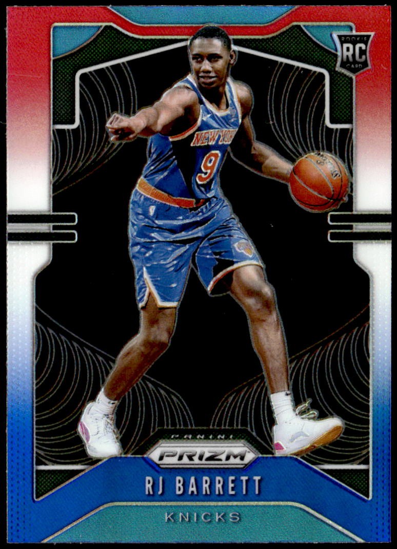 2019-20 Panini Prizm #250 RJ Barrett Prizms Red White and Blue Rookie E1