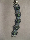 New ListingRhinestone Bracelet Blue Vintage Layered 7" Party Dress Up Costume Jewelry