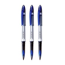 uni-ball Air UBA188L 0.7mm Roller Ball Pen Blue Body, Blue Ink, Pack Of 3 FS