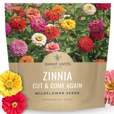 Zinnia Cut & Come Again Mix - Large 1 Ounce Packet - 4,000 Flower Seeds for P... 344.16 per gallon