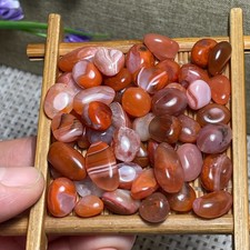 Natural red Agate stone fish tank gem stone Rocks Healing crystal 55g c686