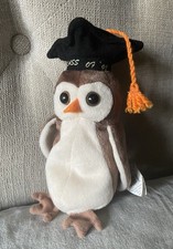 Ty Rare Original Wise Owl Beanie Baby 1998 With True Factory Tag Errors