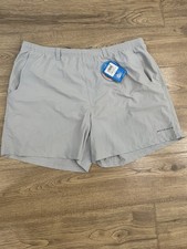 Columbia PFG Omni-Shade Swim Shorts Light Gray XXL 6" Inseam UPF 50 Quick Dry