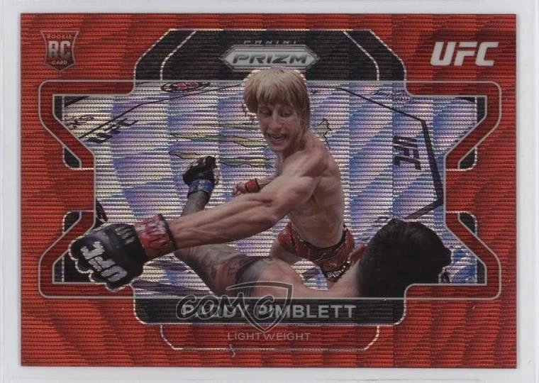 2022 Panini Prizm UFC Ruby Wave Prizm Paddy Pimblett #88 Rookie RC