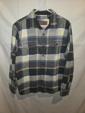 Orvis Classic Collection Men's Flannel Shirt Size M Blue Green Plaid Button Down