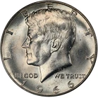 1966 P Mint State Kennedy Half Dollar 50C
