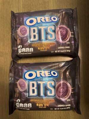 Oreo BTS Lot Of 2 Limited Edition Brown Sugar Pancake Sandwich Cookies 10.68 Oz