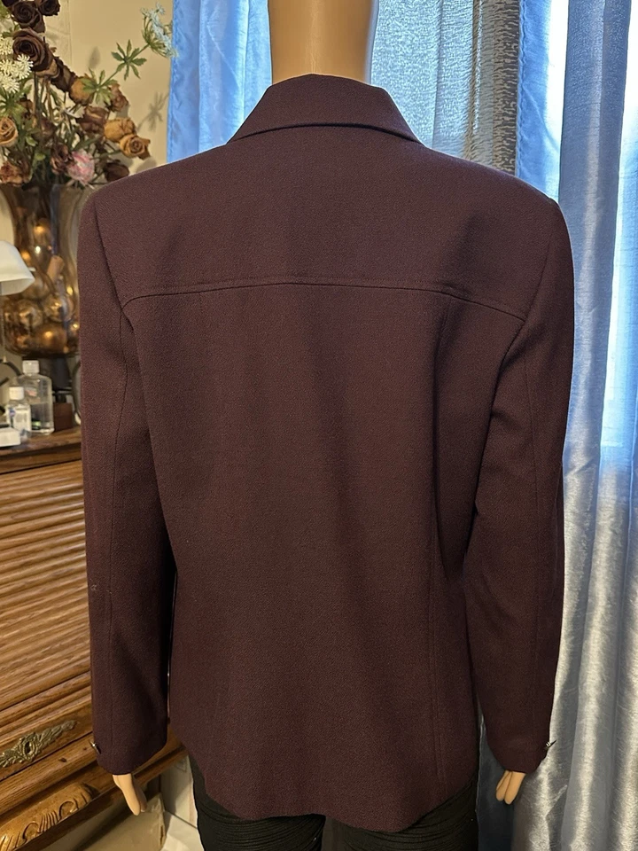 Chaqueta Blazer Rafaella Mujer Manga Larga 100% Pura Lana Nueva Botones Talla 10 Foto 2 de 4