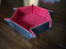 Hexagon Dice RED TrayFlat/Foldable  