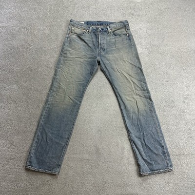 LEVIS 501 Herren Jeans Hose W32 L32 Vintage Premium Big E Straight 0414 Blau