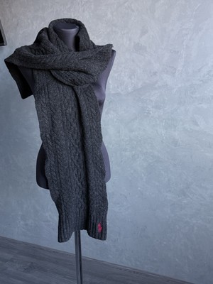 Ralph Lauren scarf wool grey Knitted