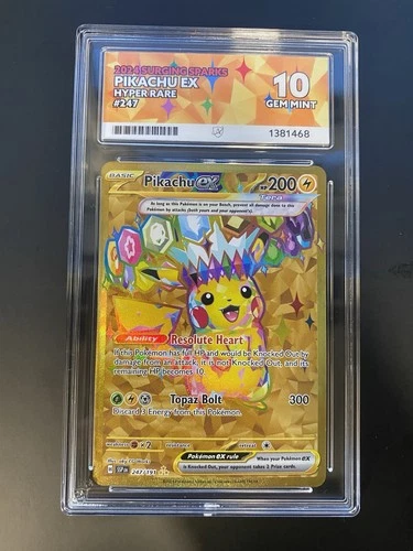 ACE 10 - Pikachu 247/191 Surging Sparks Gold Hyper Rare Holo