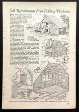 Folding Tudor Playhouse 1933 HowTo Build PLANS 5x8 Take-apart for storage/moving