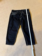 3/4 Hose,Leichte Hose,Jeanshose,Gr:34,Schwarz...
