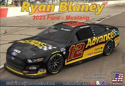 1/24 Ryan Blaney 2023 NASCAR Ford Mustang Race Car Kit (Advanced Auto) (Ltd Prod