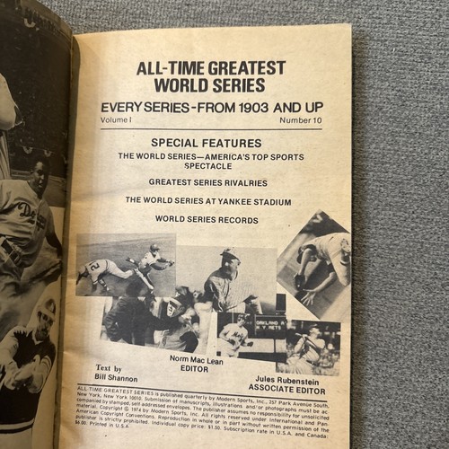 All-time Greatest World Series 1974 Collector's Edition Illustrated History - Foto 4 di 14