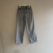 Jessica Simpson High Rise Button Fly Relaxed Wide Leg Straight women Jeans 25