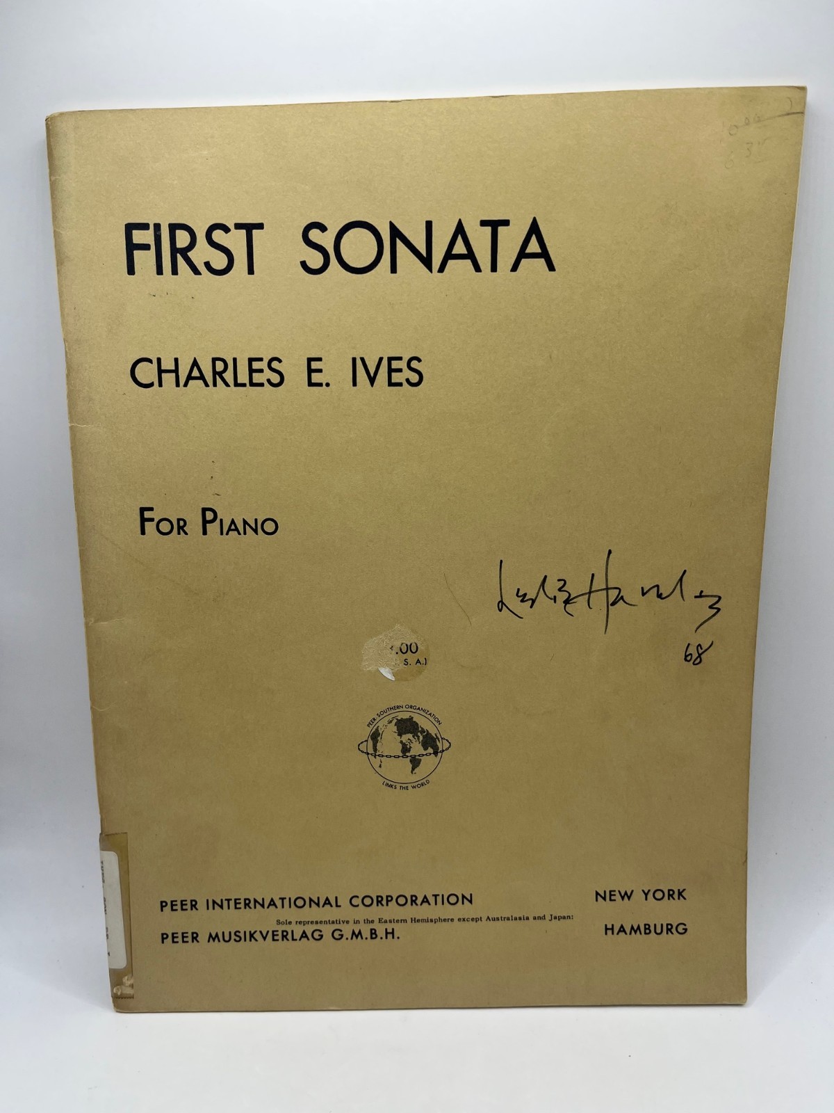CHARLES IVES ~ FIRST SONATA for Piano, music book, sheet music, LOU HARRISON