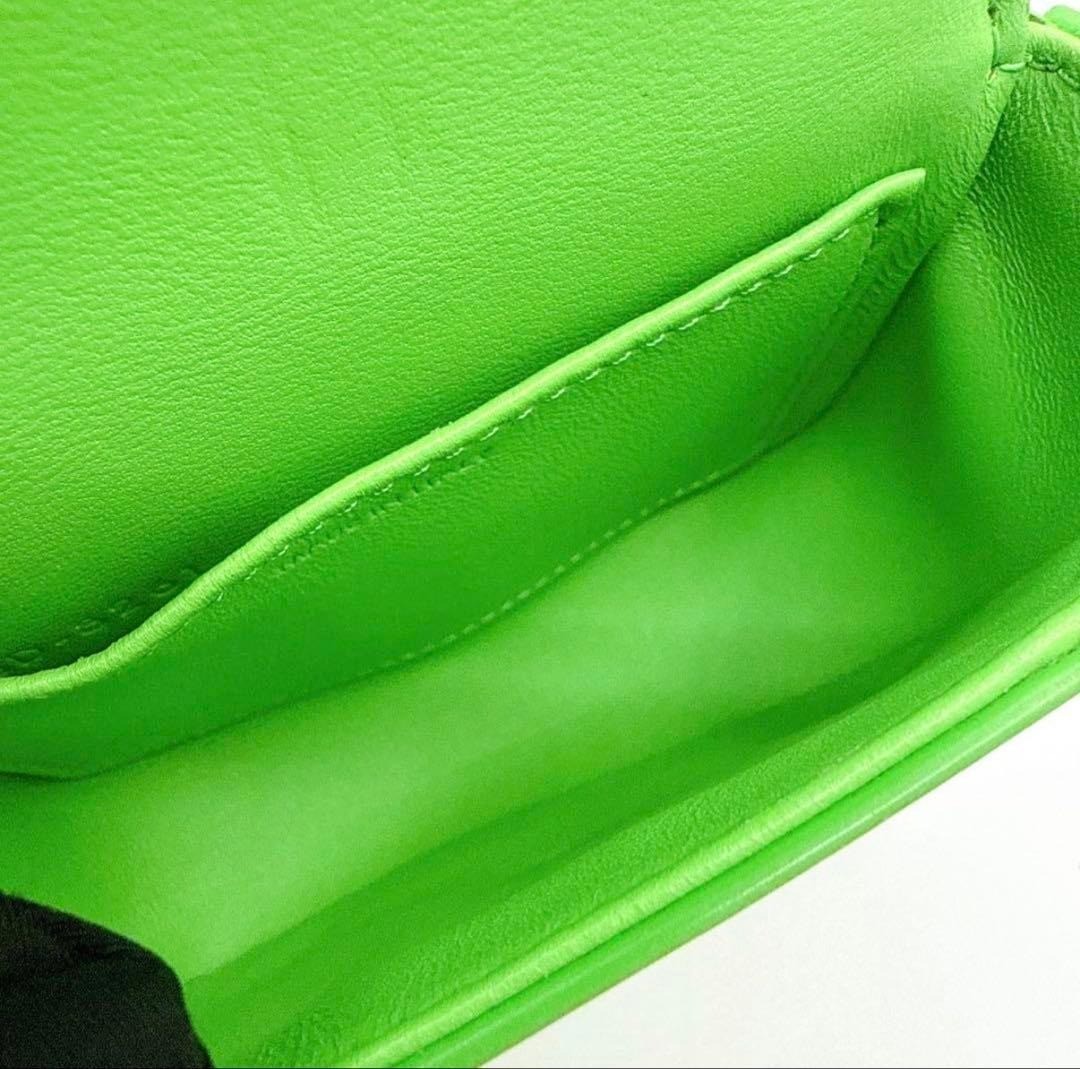 Authentic  Celine Mini Claude Shoulder Bag All Leather Green Rare Excellent image 6